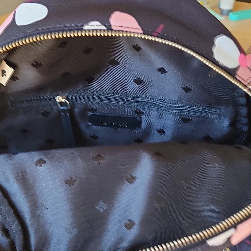 Kate Spade Black and Pink Floral Backpack - Picture 5 of 6